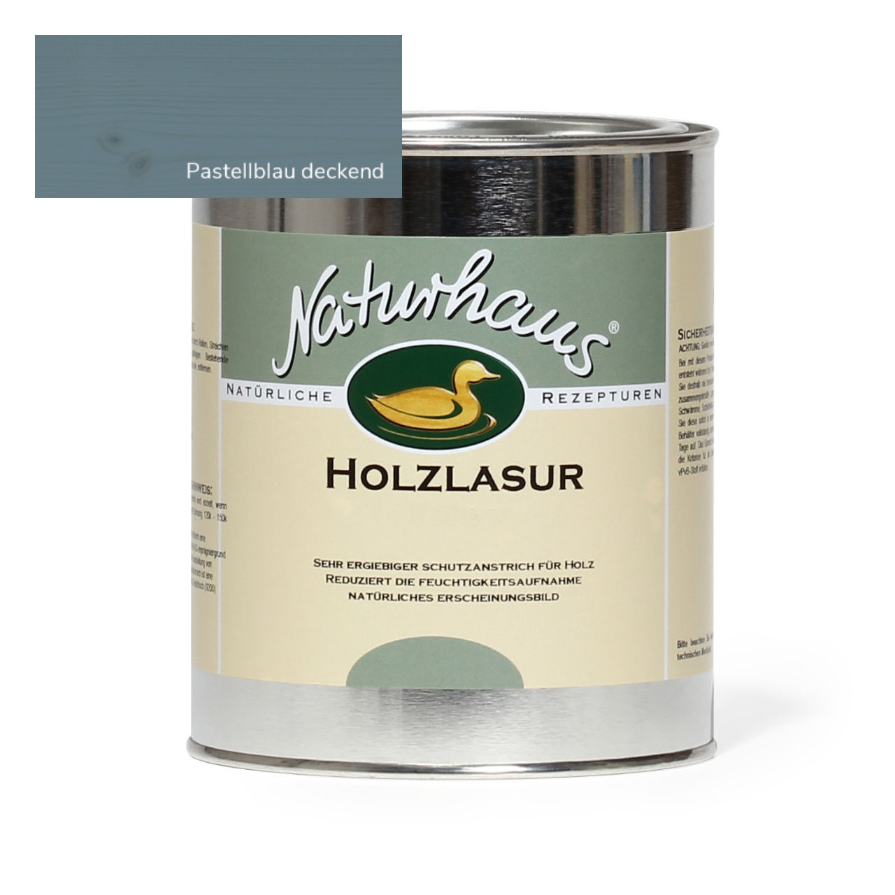Holzlasur für Außen Pastellblau deckend