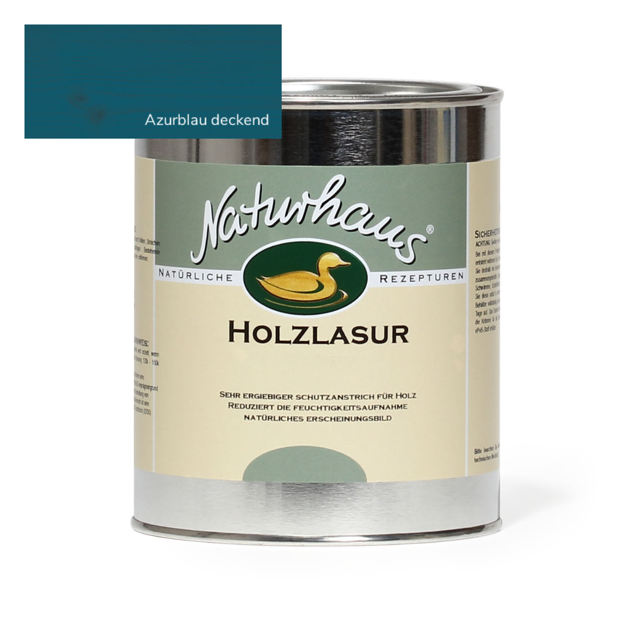 Holzlasur für Außen Azurblau deckend