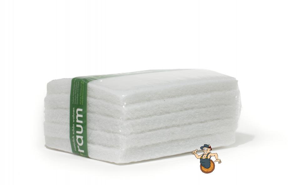 10 weiße Super Polierpads 25 cm